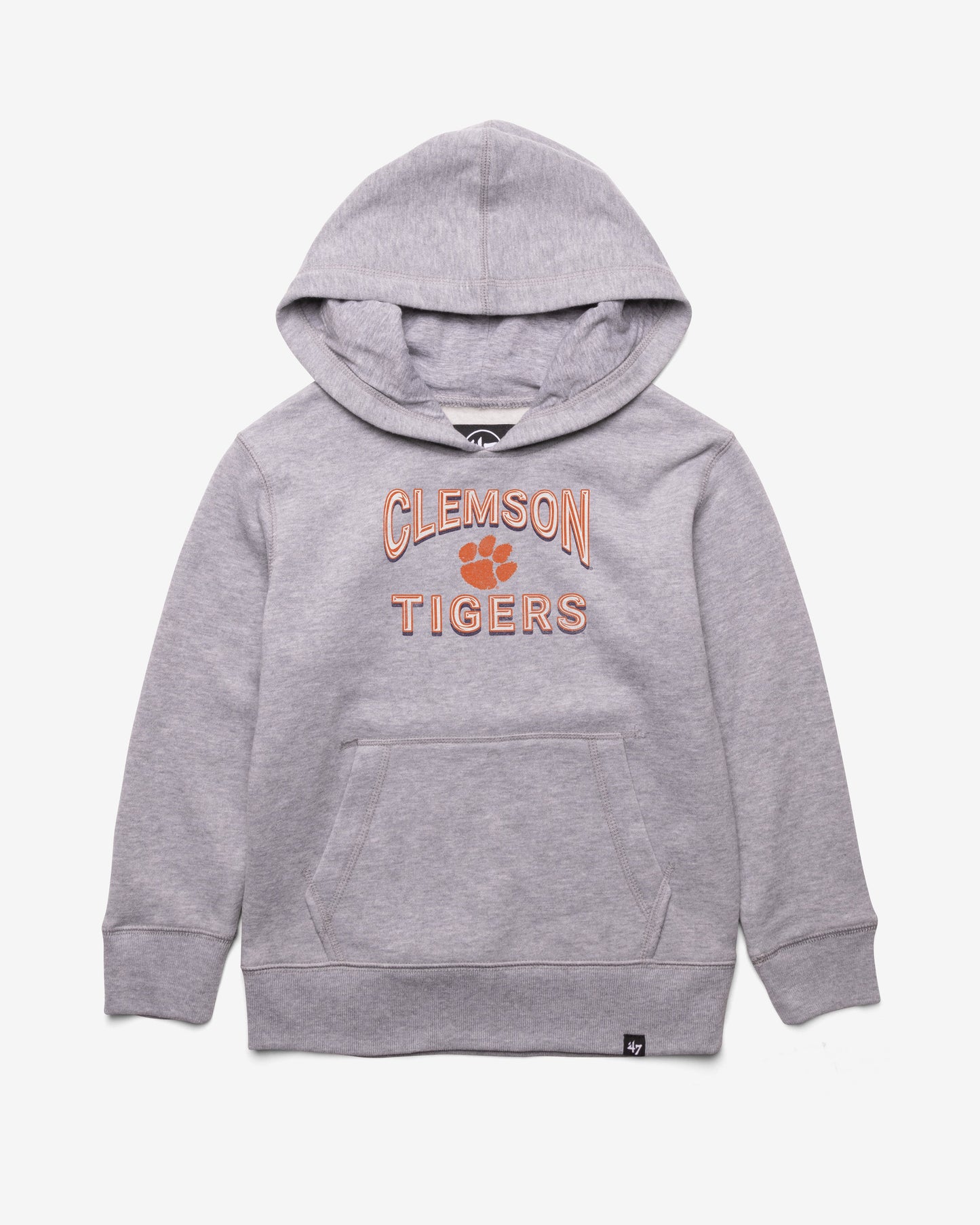 CLEMSON TIGERS FAN OUT '47 HEADLINE HOOD KIDS SLATE GREY
