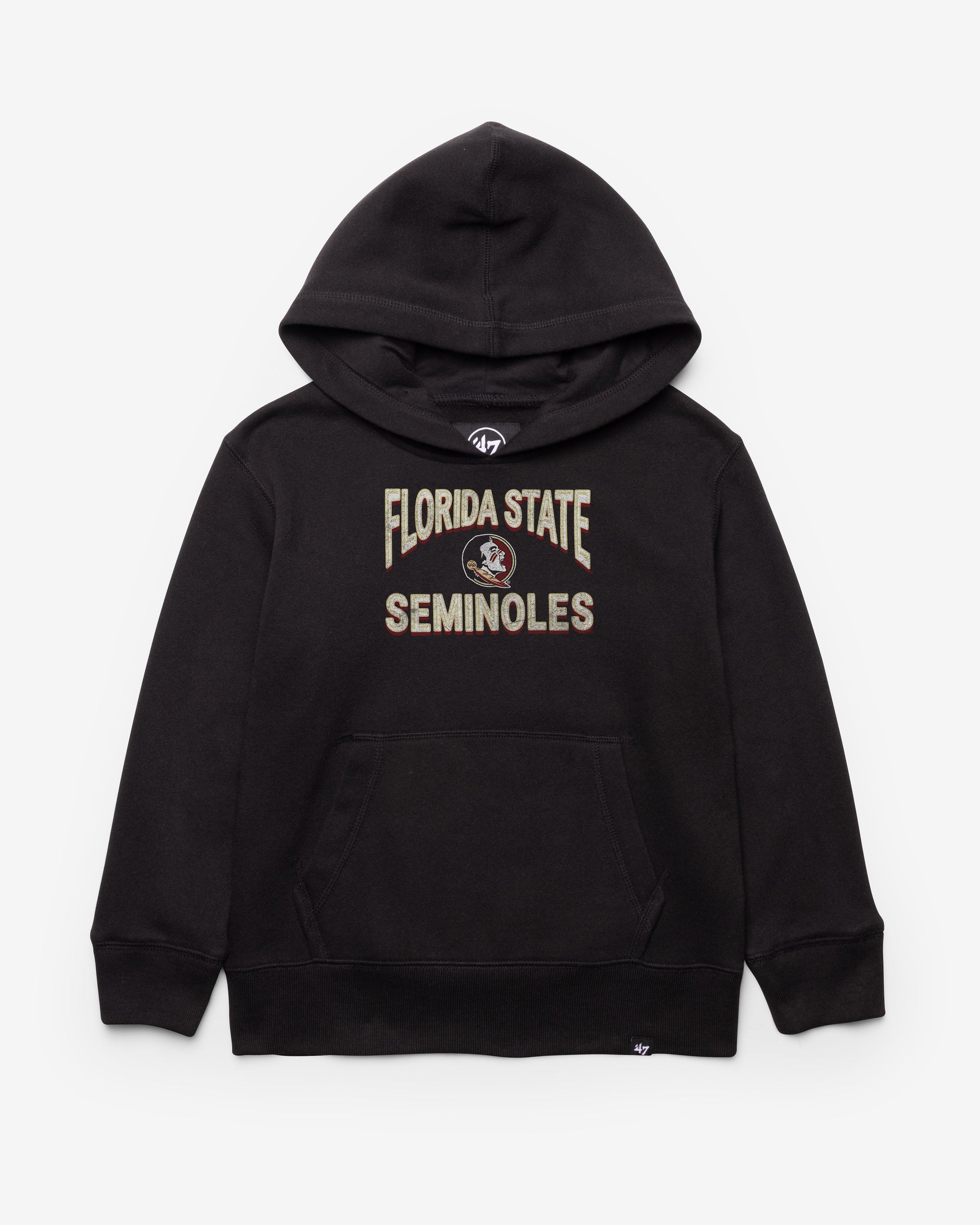 FLORIDA STATE SEMINOLES FAN OUT '47 HEADLINE HOOD KIDS JET BLACK