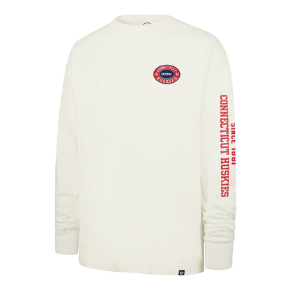 CONNECTICUT HUSKIES UCONN TIDE SWEEP MONTAUK '47 FOUNDATION LONG SLEEVE TEE SANDSTONE