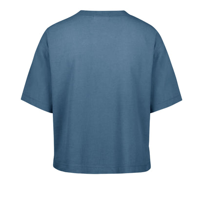 CONNECTICUT HUSKIES UCONN SHALE '47 MONTAUK CROP TEE WOMENS DUSTED TIMBER BLUE