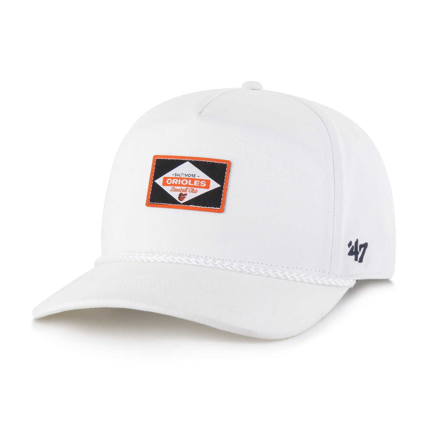BALTIMORE ORIOLES MILKWOOD ROPE '47 HITCH WHITE