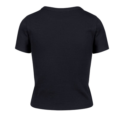 ATLANTA BRAVES MICRO EMB '47 BABY RIB TEE WOMENS NAVY