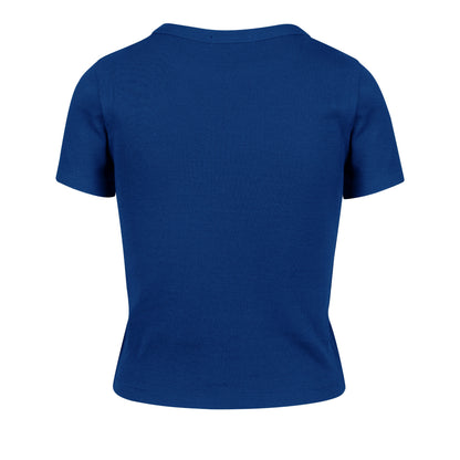 CHICAGO CUBS MICRO EMB '47 BABY RIB TEE WOMENS ROYAL