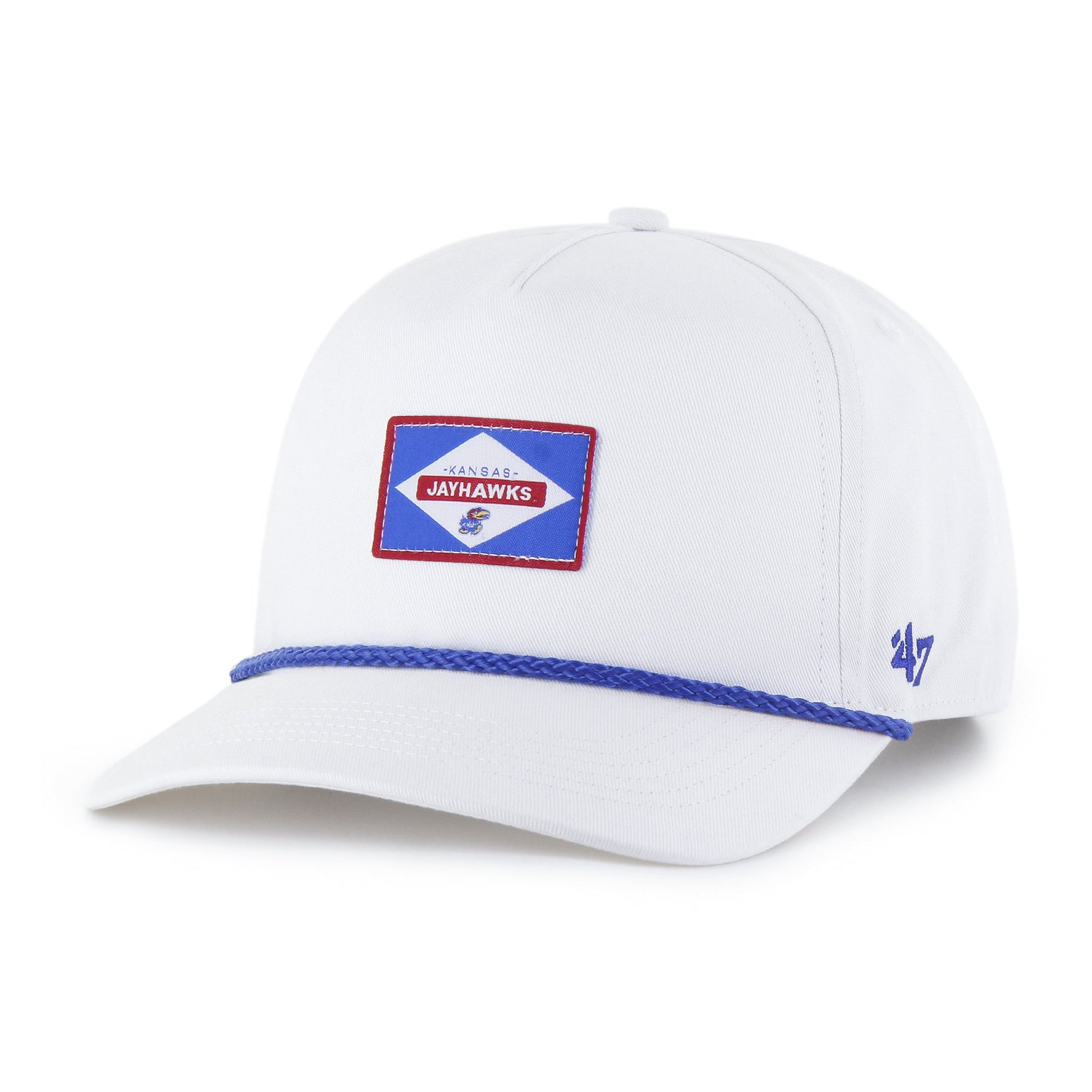 KANSAS JAYHAWKS MILKWOOD ROPE '47 HITCH RF RELAXED FIT WHITE