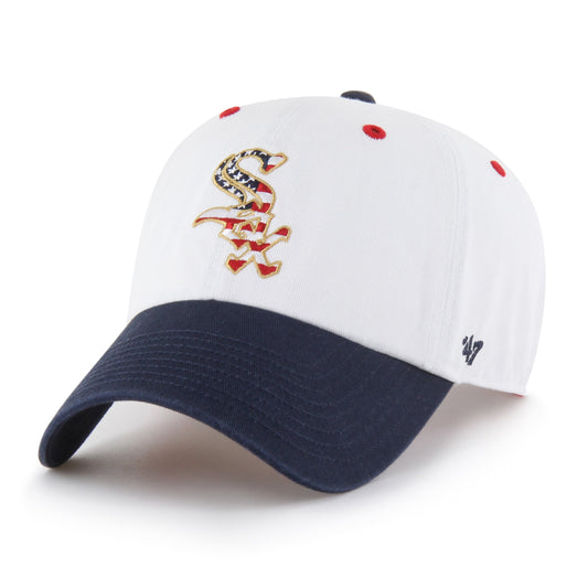 CHICAGO WHITE SOX PATRIOTIC FLAG FILL '47 CLEAN UP WHITE