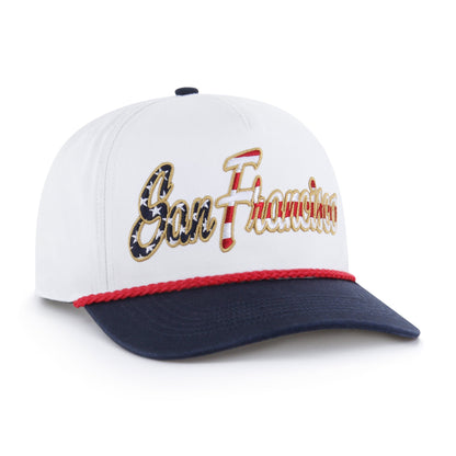 SAN FRANCISCO GIANTS PATRIOTIC OVERHAND '47 HITCH WHITE