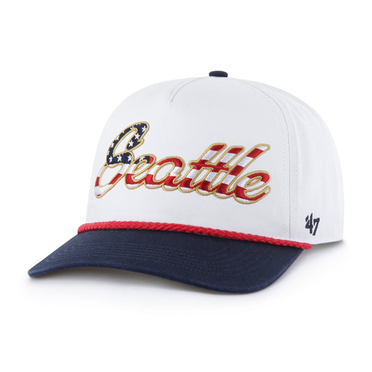 SEATTLE MARINERS PATRIOTIC OVERHAND '47 HITCH WHITE