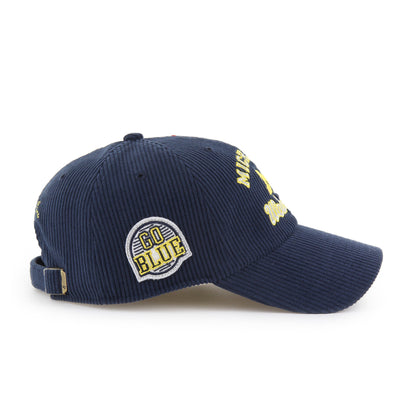 MICHIGAN WOLVERINES STONEY CLOVER LANE X '47 SQUIB CLEAN UP NAVY