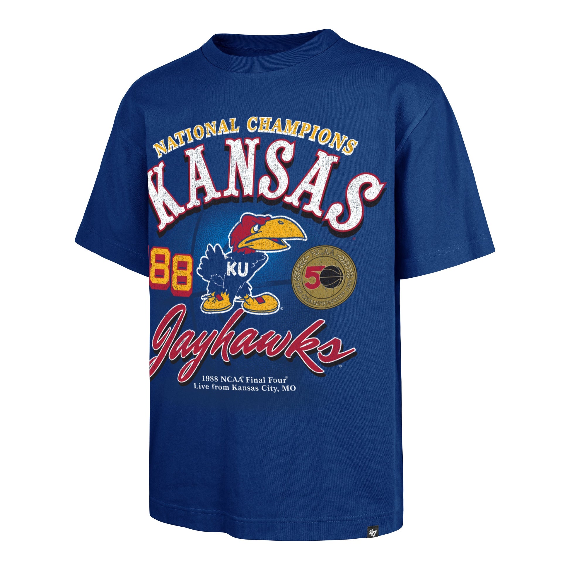 KANSAS JAYHAWKS RAH RAH '47 FOUNDATION TEE ROYAL