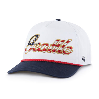 SEATTLE SEAHAWKS PATRIOTIC OVERHAND '47 HITCH RF RELAXED FIT WHITE