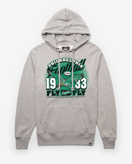 PHILADELPHIA EAGLES HISTORIC REGIONAL '47 HEADLINE HOOD SLATE GREY