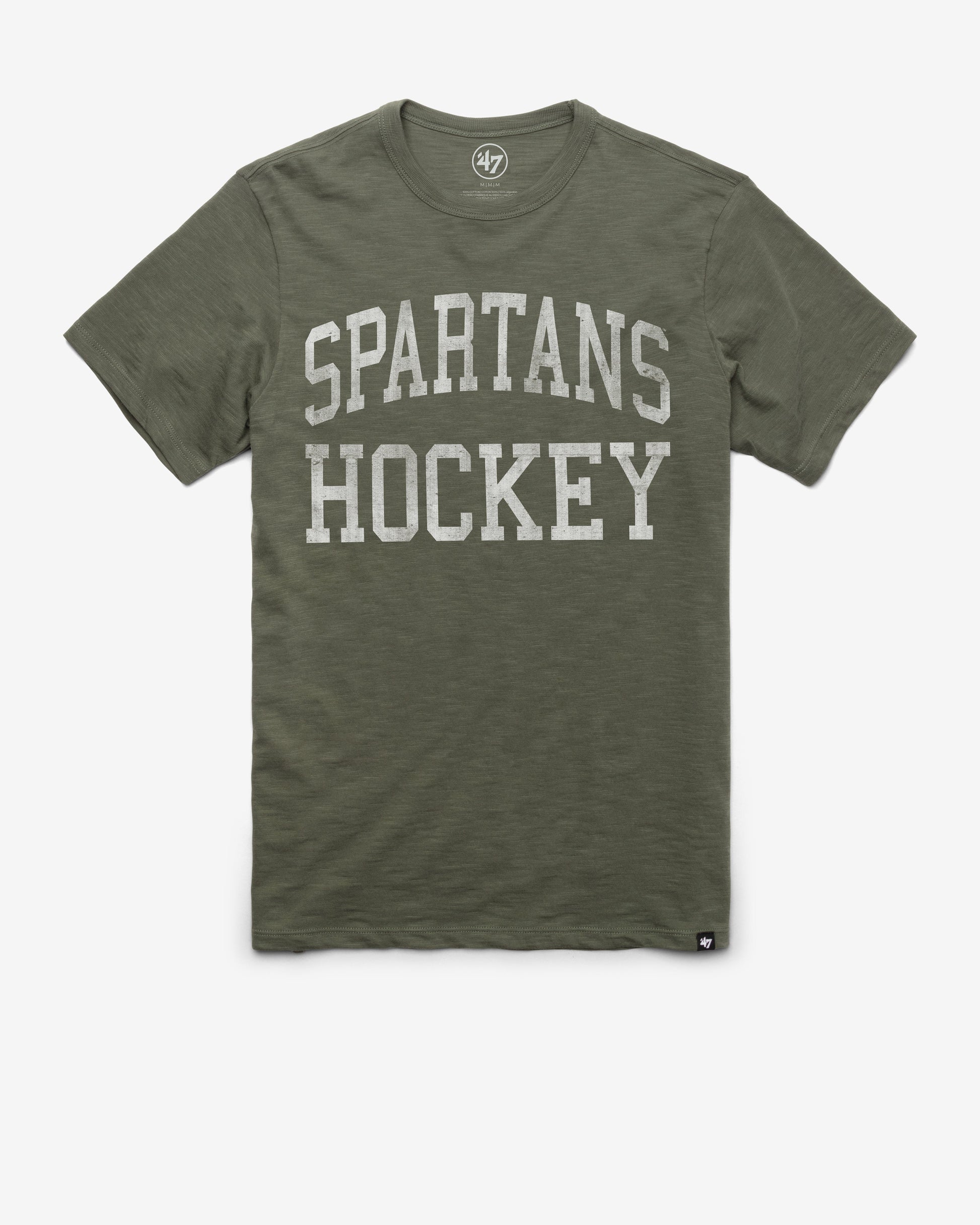 MICHIGAN STATE SPARTANS CLASSIC BLOCK '47 SCRUM TEE BOTTLE GREEN