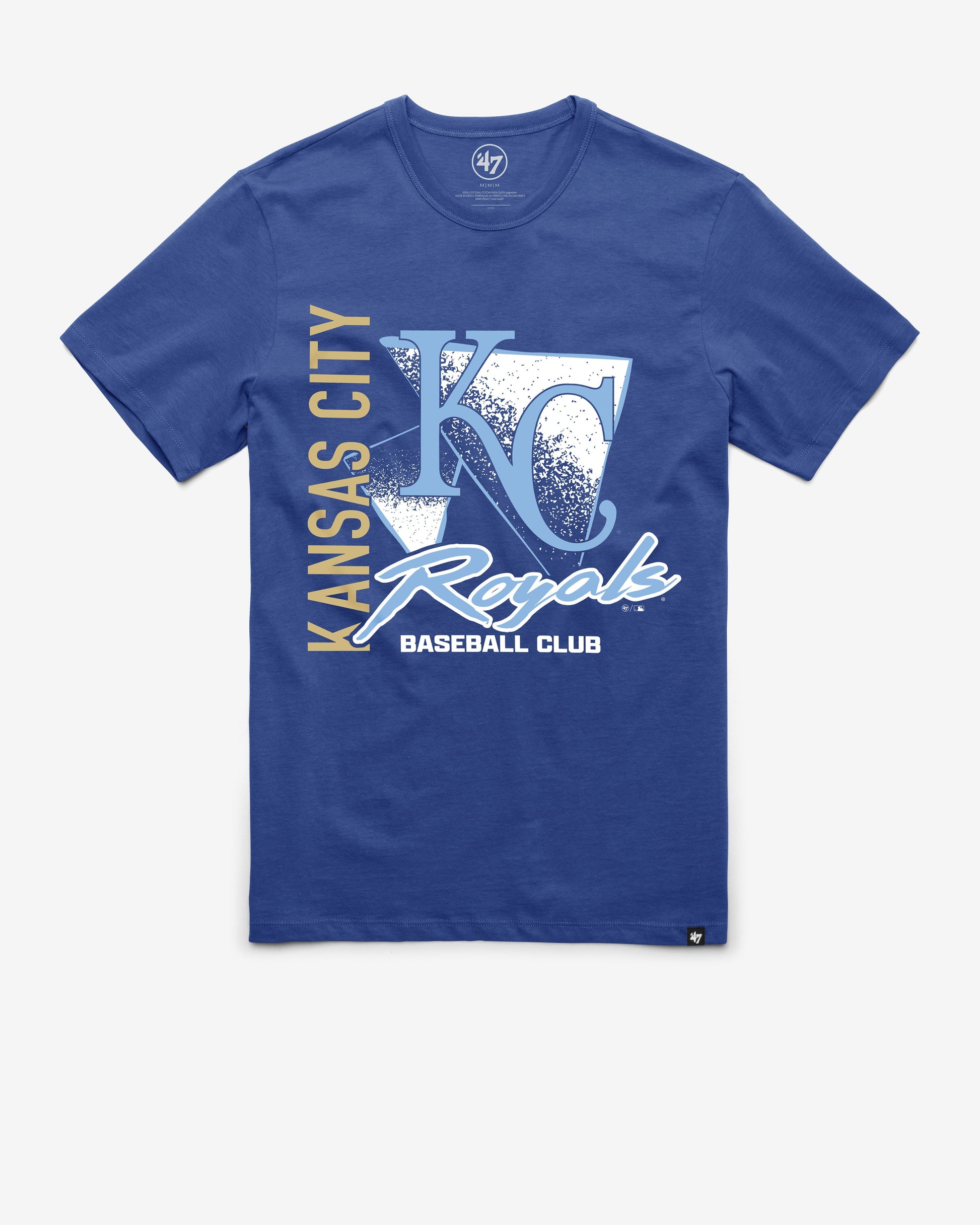 KANSAS CITY ROYALS SIDE ARM '47 '47 FRANKLIN TEE JETTY BLUE