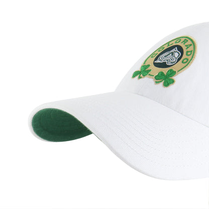 COLORADO AVALANCHE ST. PADDY'S DOUBLE SHAMROCK '47 CLEAN UP WHITE