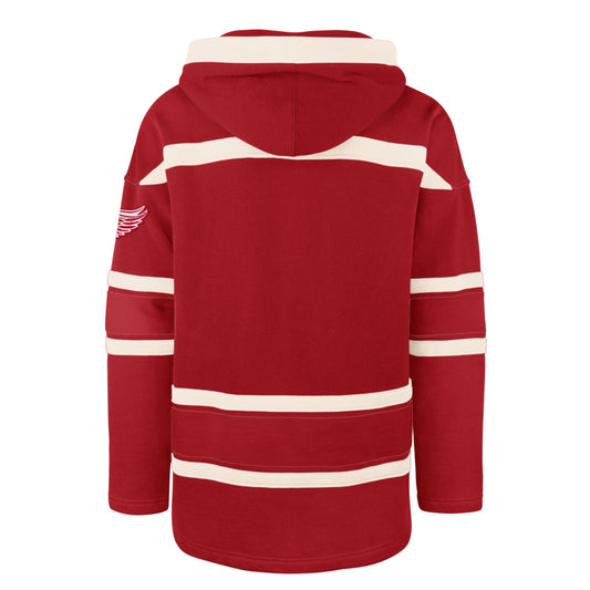 DETROIT RED WINGS CHIN STRAP SUPERIOR '47 LACER HOOD RED