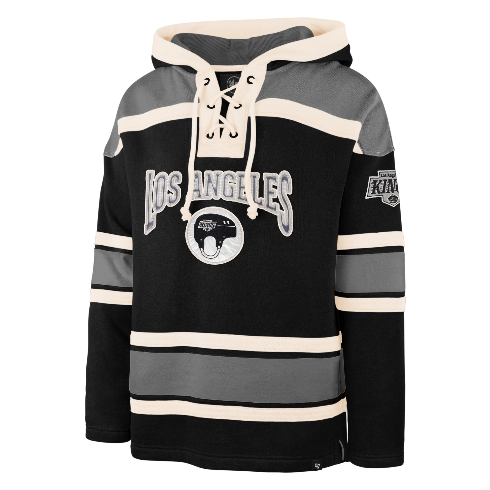 LOS ANGELES KINGS CHIN STRAP SUPERIOR '47 LACER HOOD JET BLACK