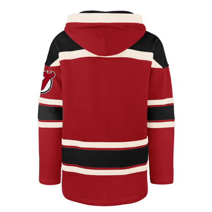 NEW JERSEY DEVILS CHIN STRAP SUPERIOR '47 LACER HOOD RED