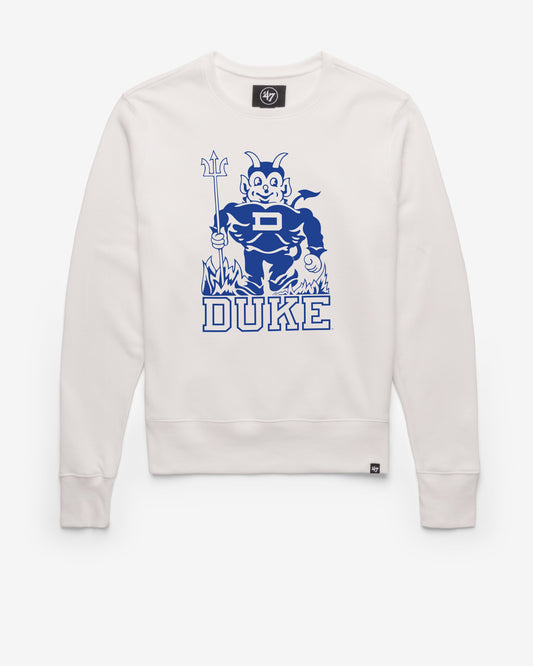 DUKE BLUE DEVILS VINTAGE IMPRINT '47 HEADLINE CREW WHITE WASH