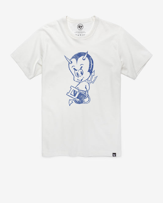 DUKE BLUE DEVILS VINTAGE PREMIER '47 FRANKLIN TEE WHITE WASH