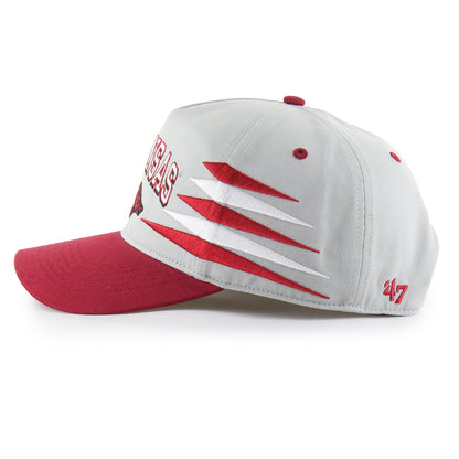ARKANSAS RAZORBACKS DIAMOND CUT '47 HITCH GRAY