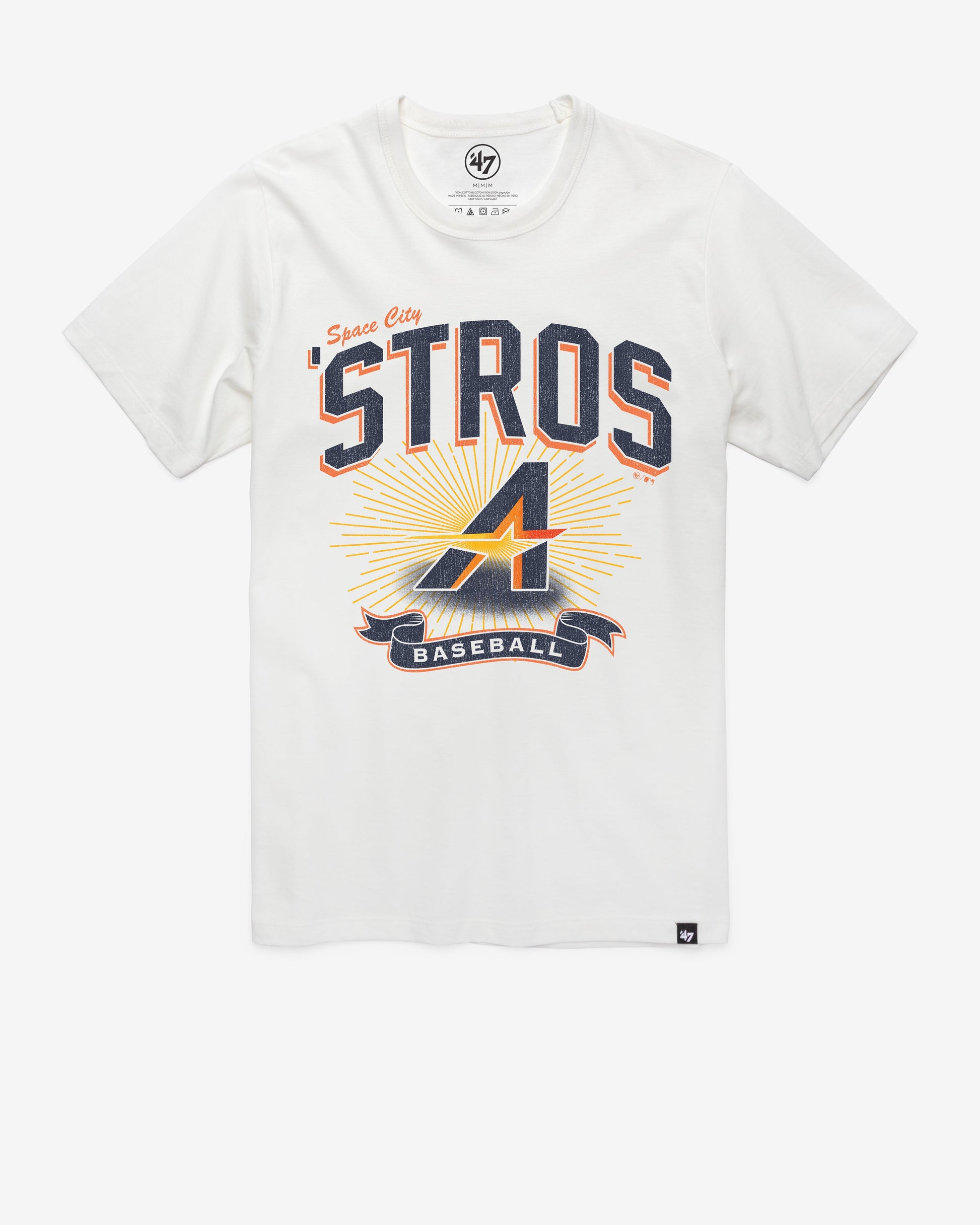 HOUSTON ASTROS CITY CONNECT PRIME PLAY '47 FRANKLIN TEE WHITE WASH
