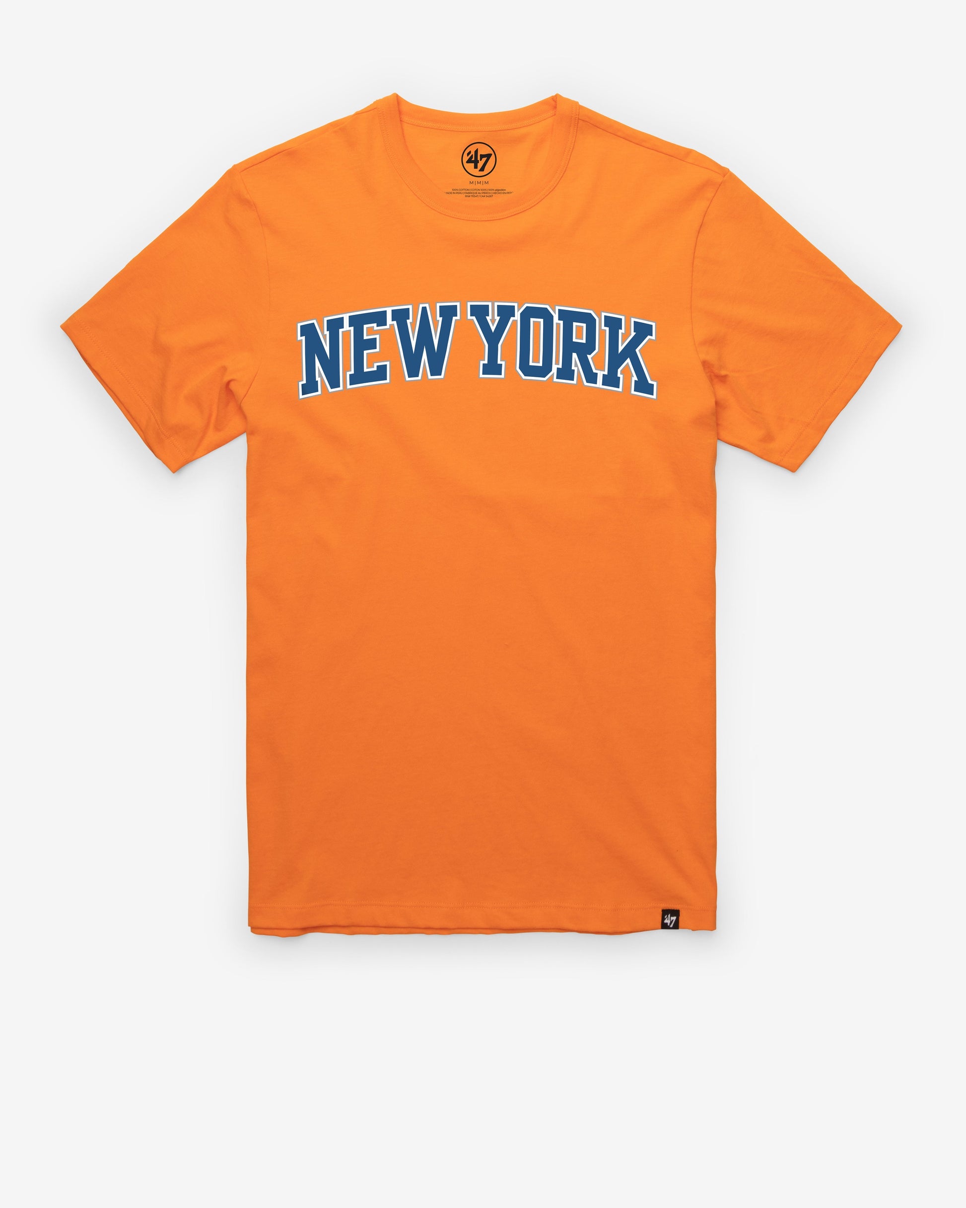 NEW YORK KNICKS WORDMARK '47 FRANKLIN TEE SIGNAL ORANGE