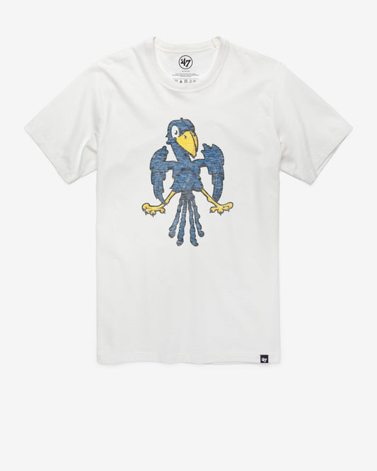KANSAS JAYHAWKS VINTAGE PREMIER '47 FRANKLIN TEE WHITE WASH