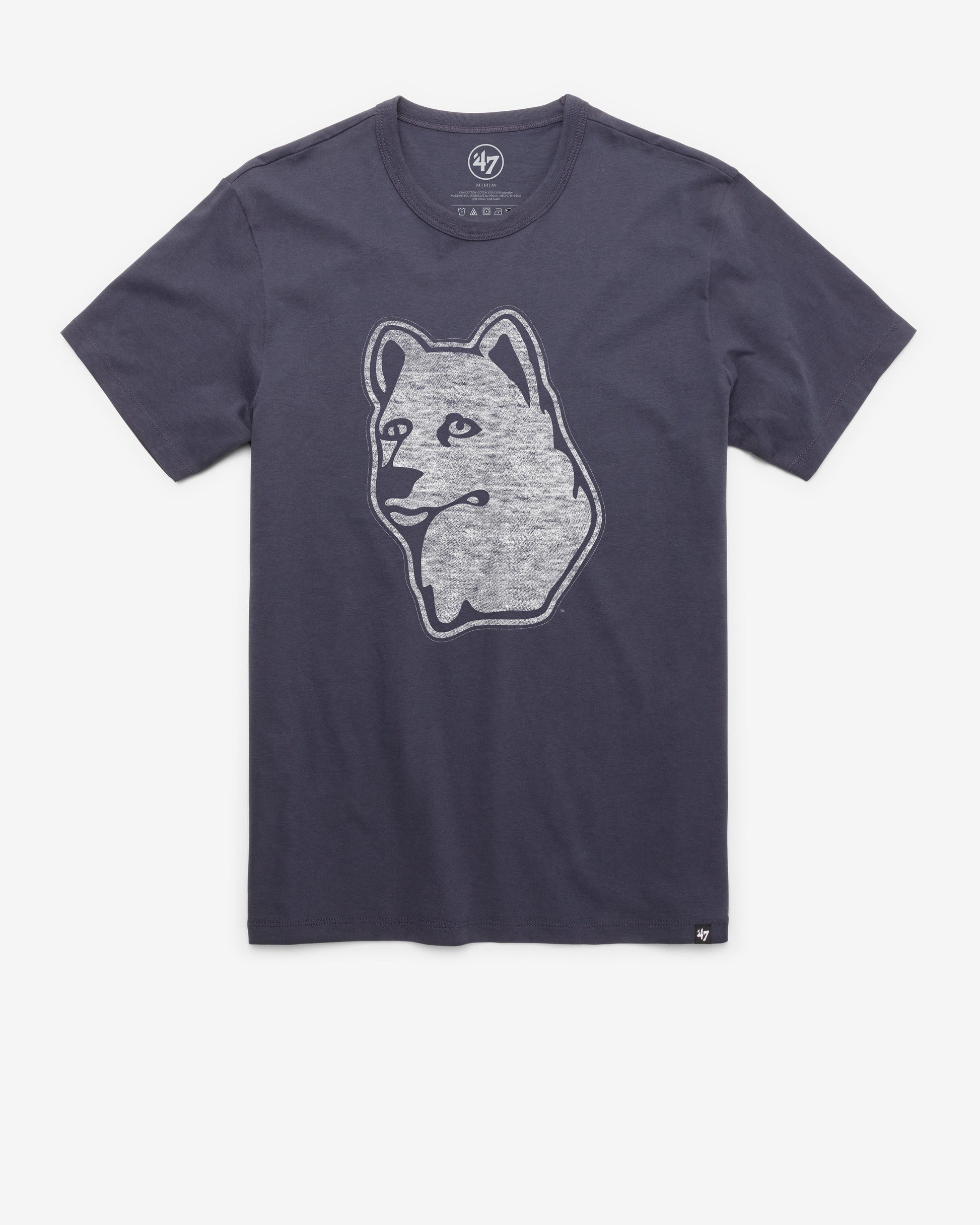 CONNECTICUT HUSKIES UCONN VINTAGE PREMIER '47 FRANKLIN TEE ATLAS BLUE