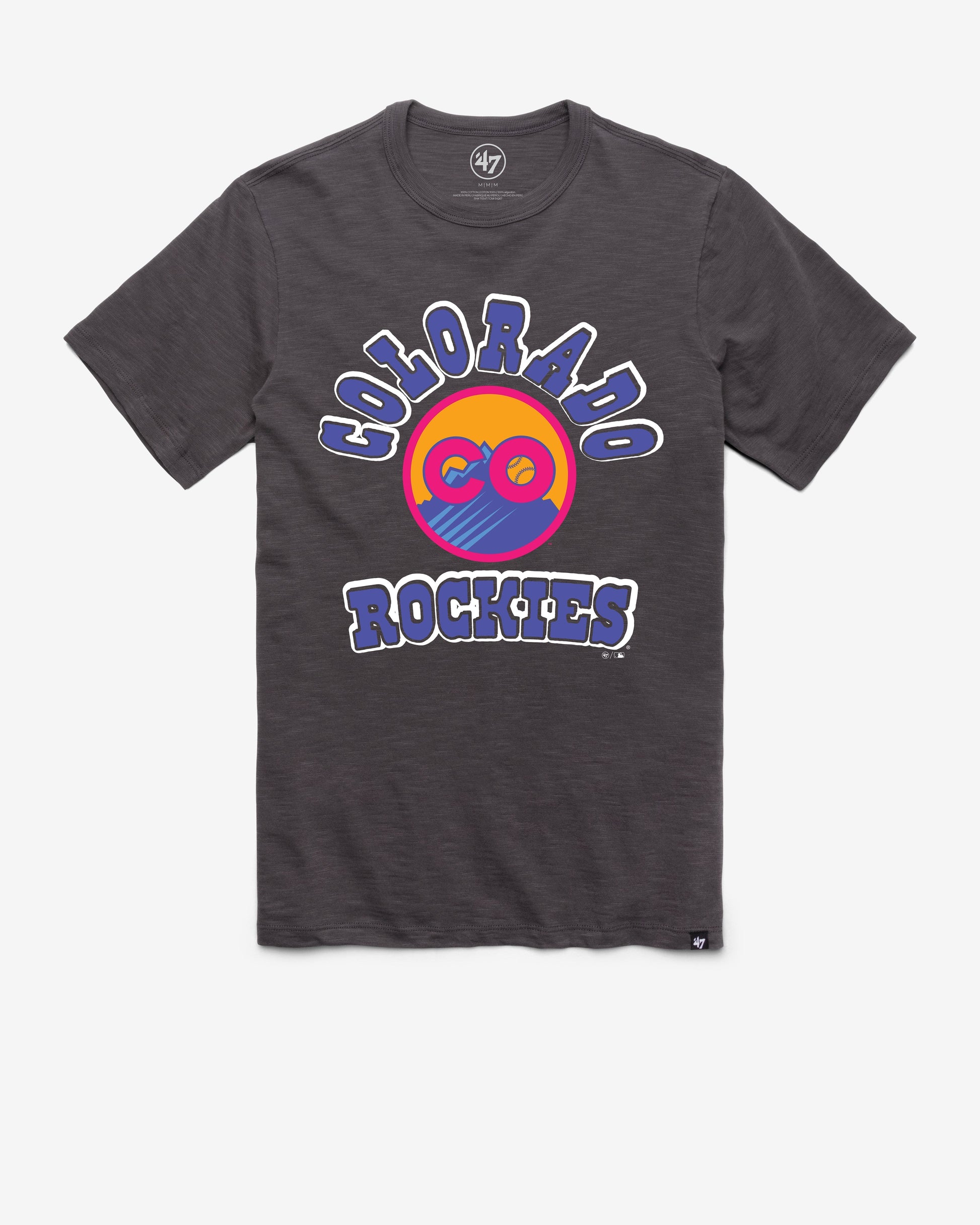 COLORADO ROCKIES CITY CONNECT COMEBACK '47 SCRUM TEE CHARCOAL