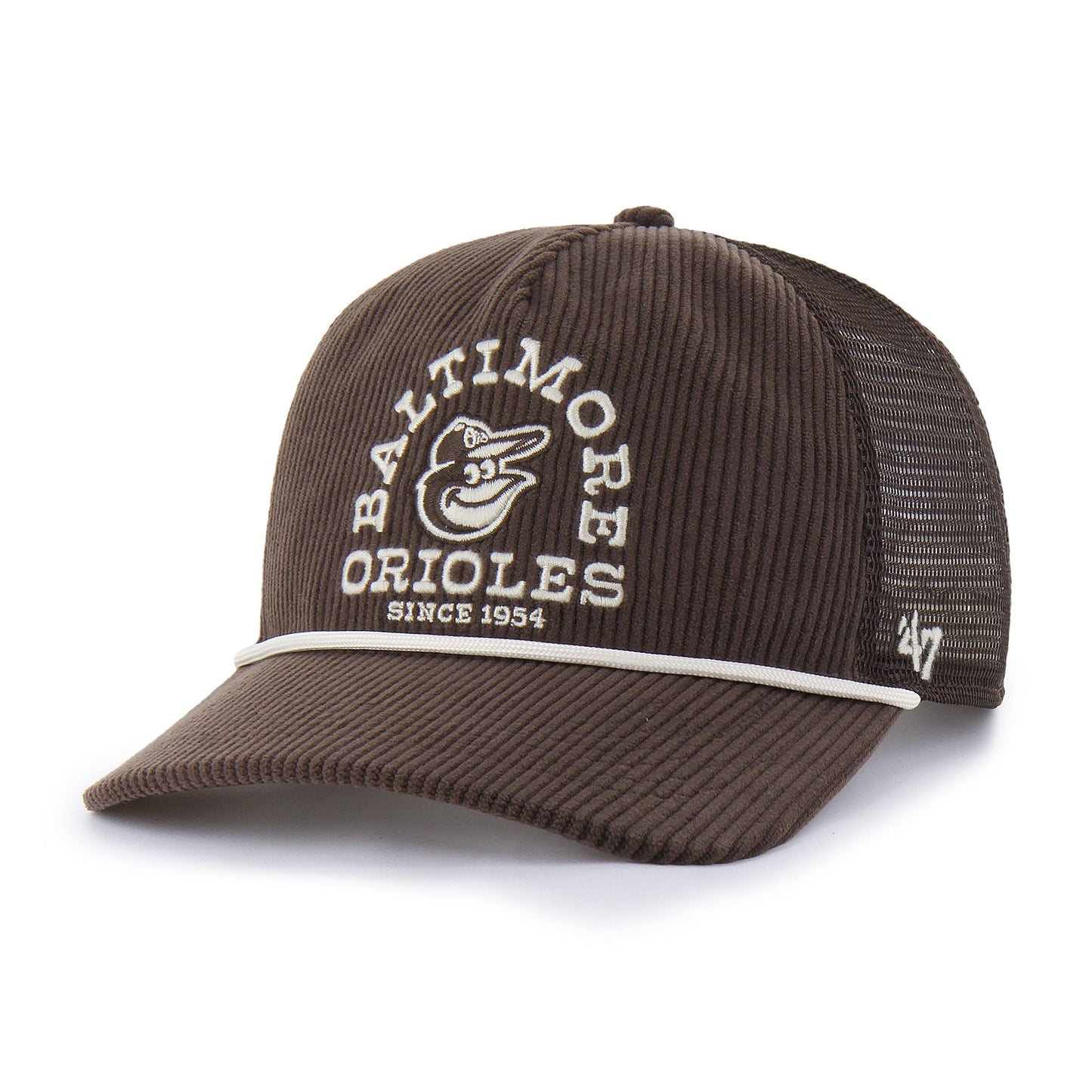 BALTIMORE ORIOLES RANCHURRO MESH '47 HITCH BROWN