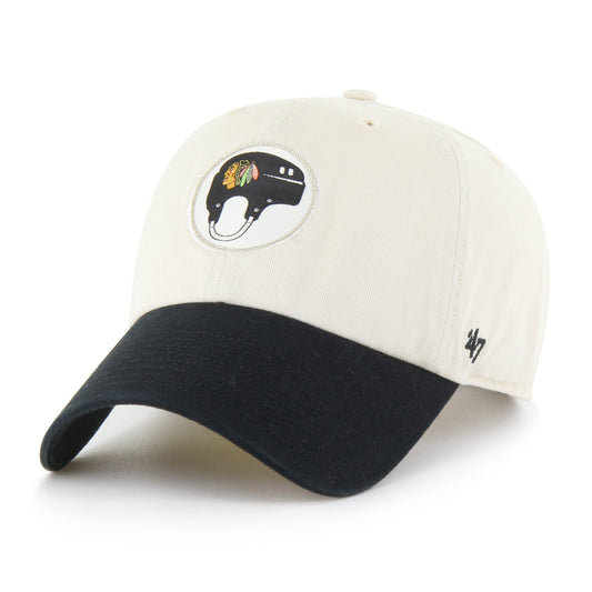 CHICAGO BLACKHAWKS HARD HAT TWO TONE '47 CLEAN UP NATURAL