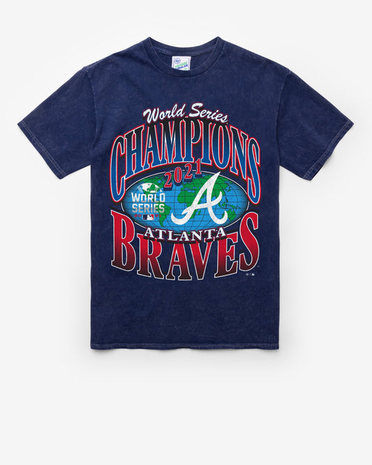 ATLANTA BRAVES COOPERSTOWN WORLD SERIES LOCKER VINTAGE '47 TUBULAR TEE DT NAVY