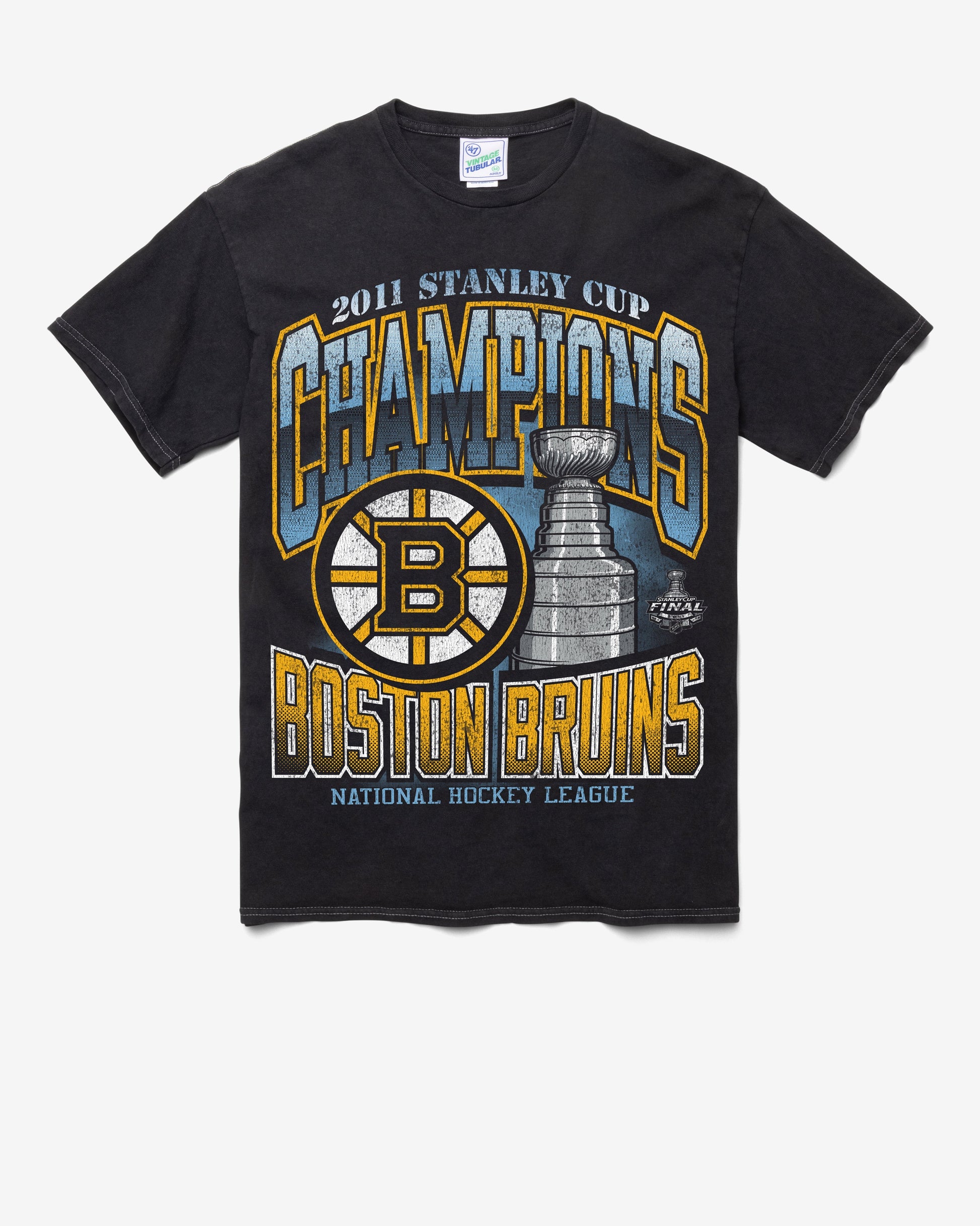 BOSTON BRUINS VINTAGE STANLEY LOCKER VINTAGE '47 TUBULAR TEE DT BLACK