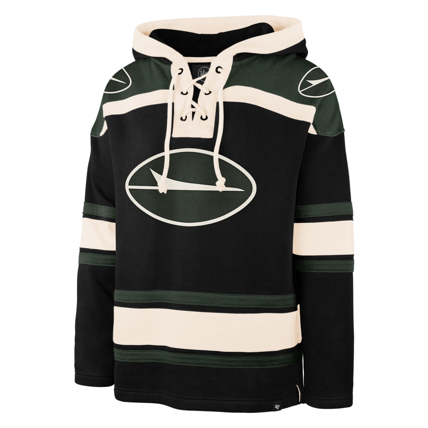 NEW YORK JETS SUPERIOR '47 LACER HOOD JET BLACK