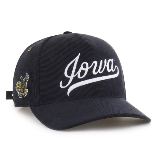 IOWA HAWKEYES VINTAGE GRANDSTAND CORD '47 HITCH RF RELAXED FIT BLACK