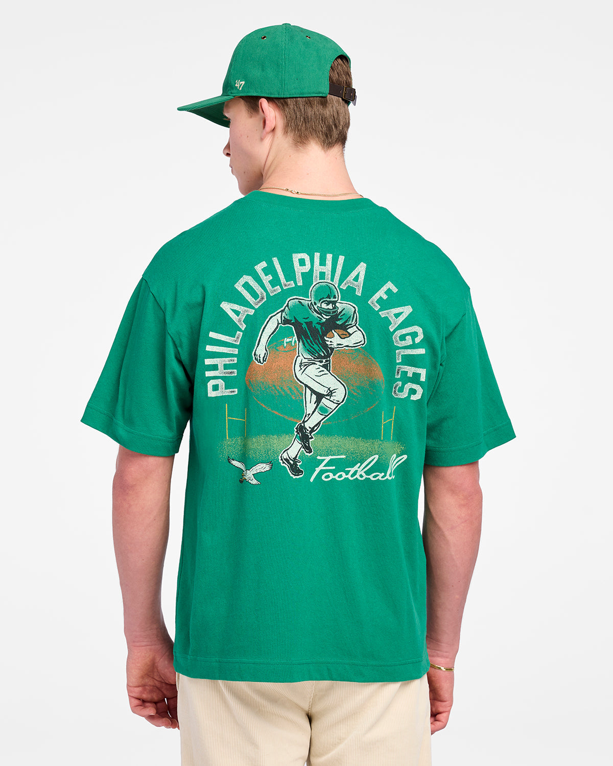 PHILADELPHIA EAGLES HISTORIC GAME ON '47 FOUNDATION TEE KELLY