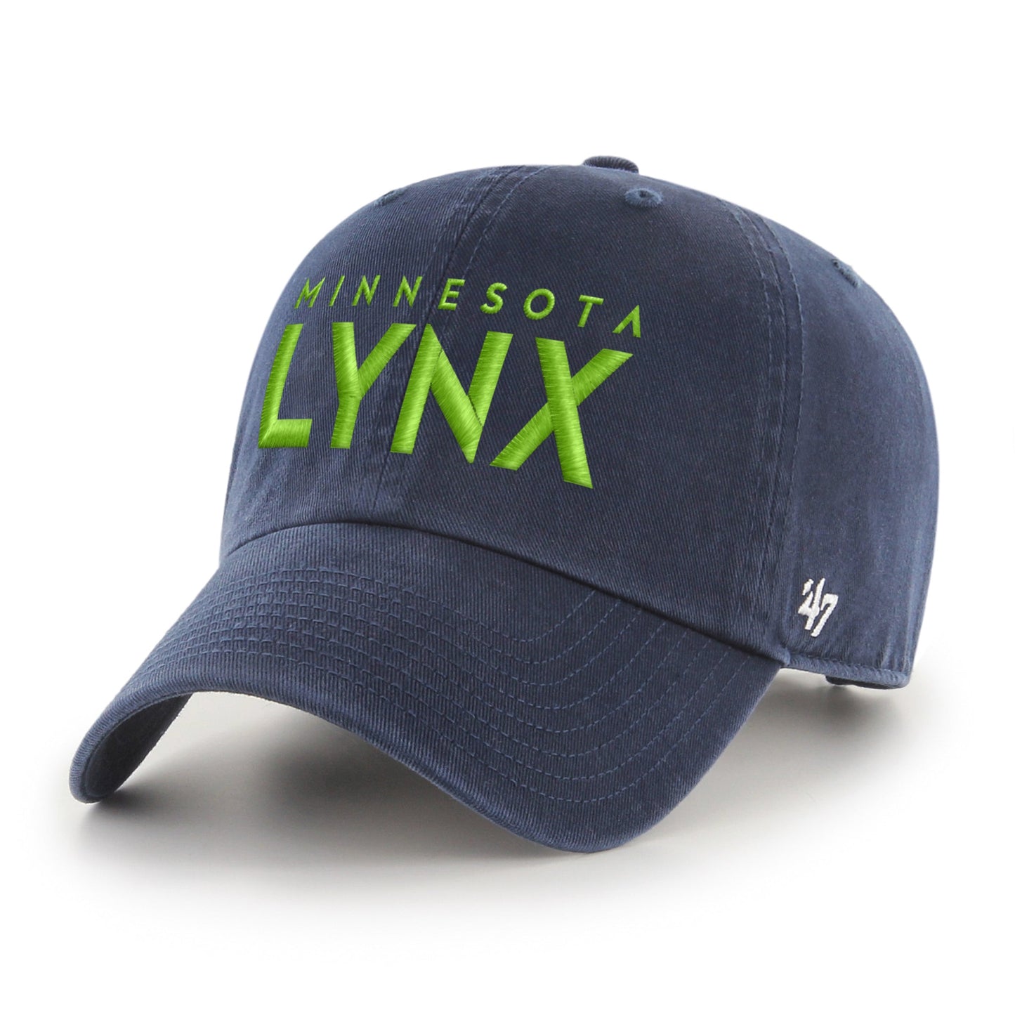 MINNESOTA LYNX BALLPARK SCRIPT SHOT '47 CLEAN UP NAVY