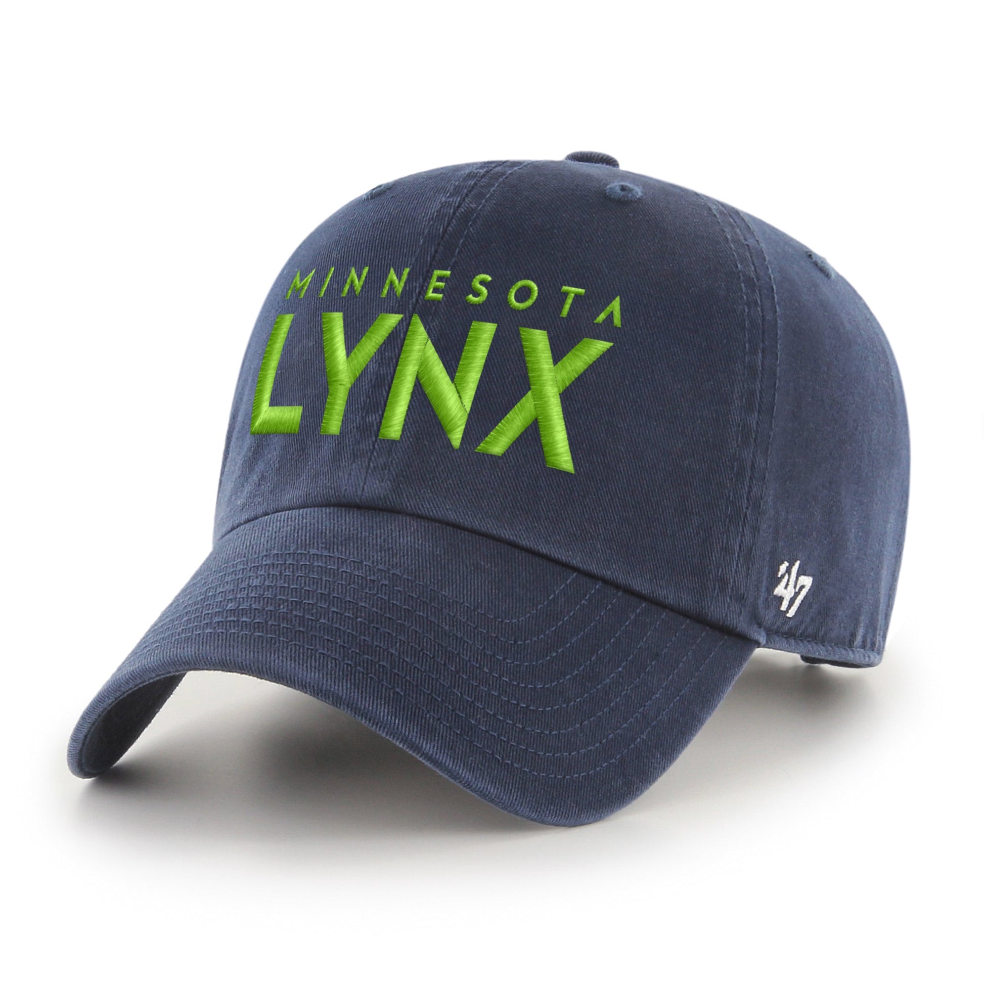 MINNESOTA LYNX BALLPARK SCRIPT SHOT '47 CLEAN UP NAVY