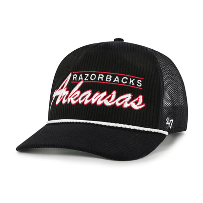 ARKANSAS RAZORBACKS DOUBLE HEADER MESH '47 HITCH RF RELAXED FIT BLACK