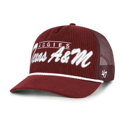 TEXAS A&M AGGIES DOUBLE HEADER MESH '47 HITCH RF RELAXED FIT DARK MAROON