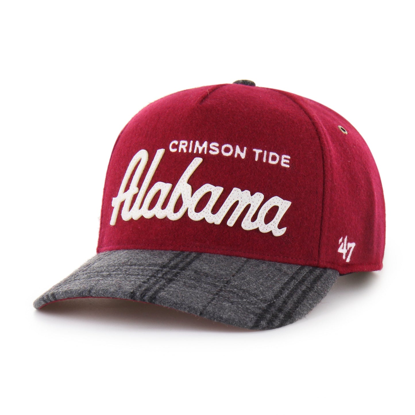 ALABAMA CRIMSON TIDE WINDOWPANE PLAID '47 HITCH RF RELAXED FIT RAZOR RED