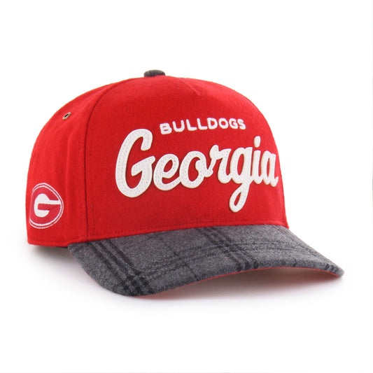 GEORGIA BULLDOGS WINDOWPANE PLAID '47 HITCH RF RELAXED FIT RED