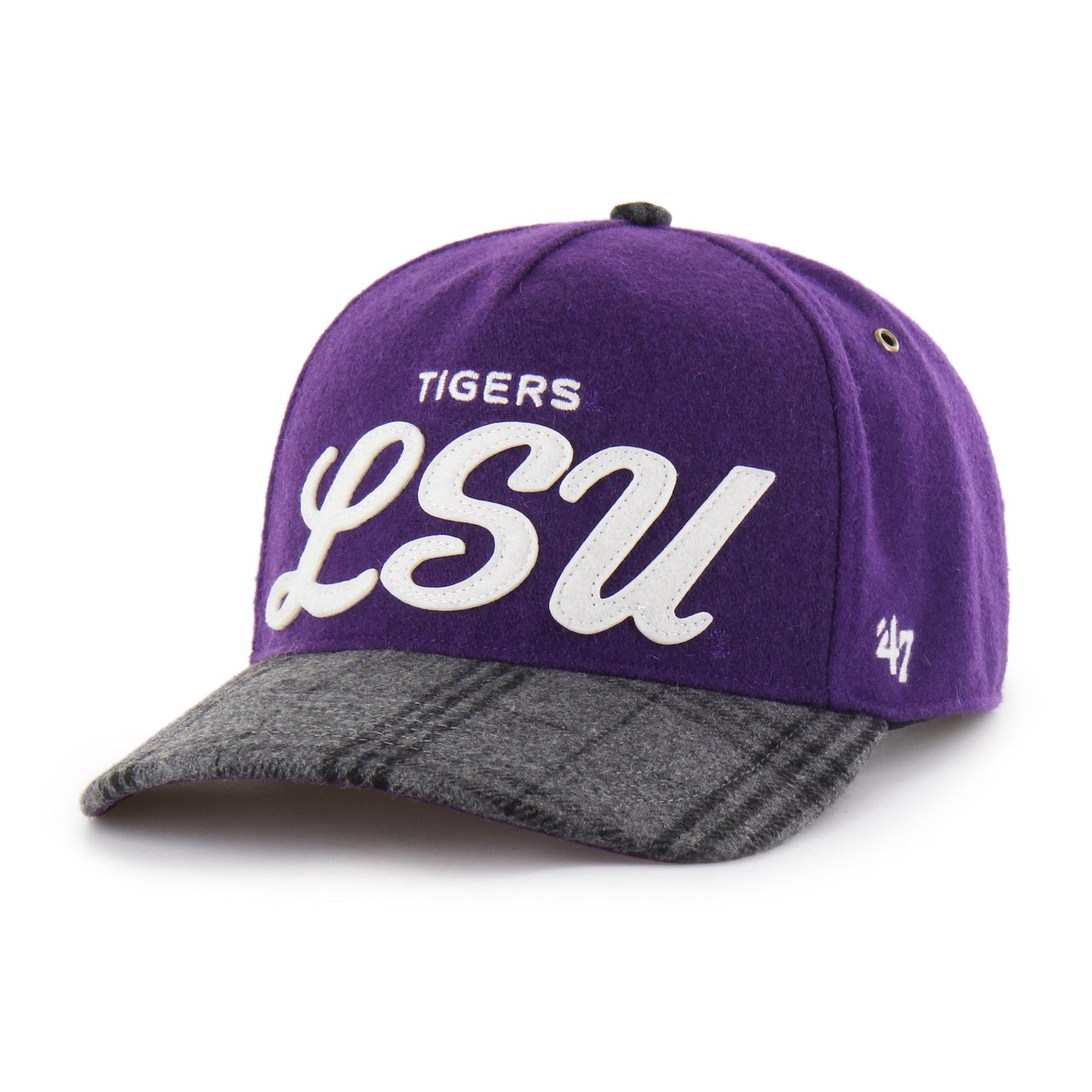 LOUISIANA STATE TIGERS LSU WINDOWPANE PLAID '47 HITCH RF RELAXED FIT PURPLE
