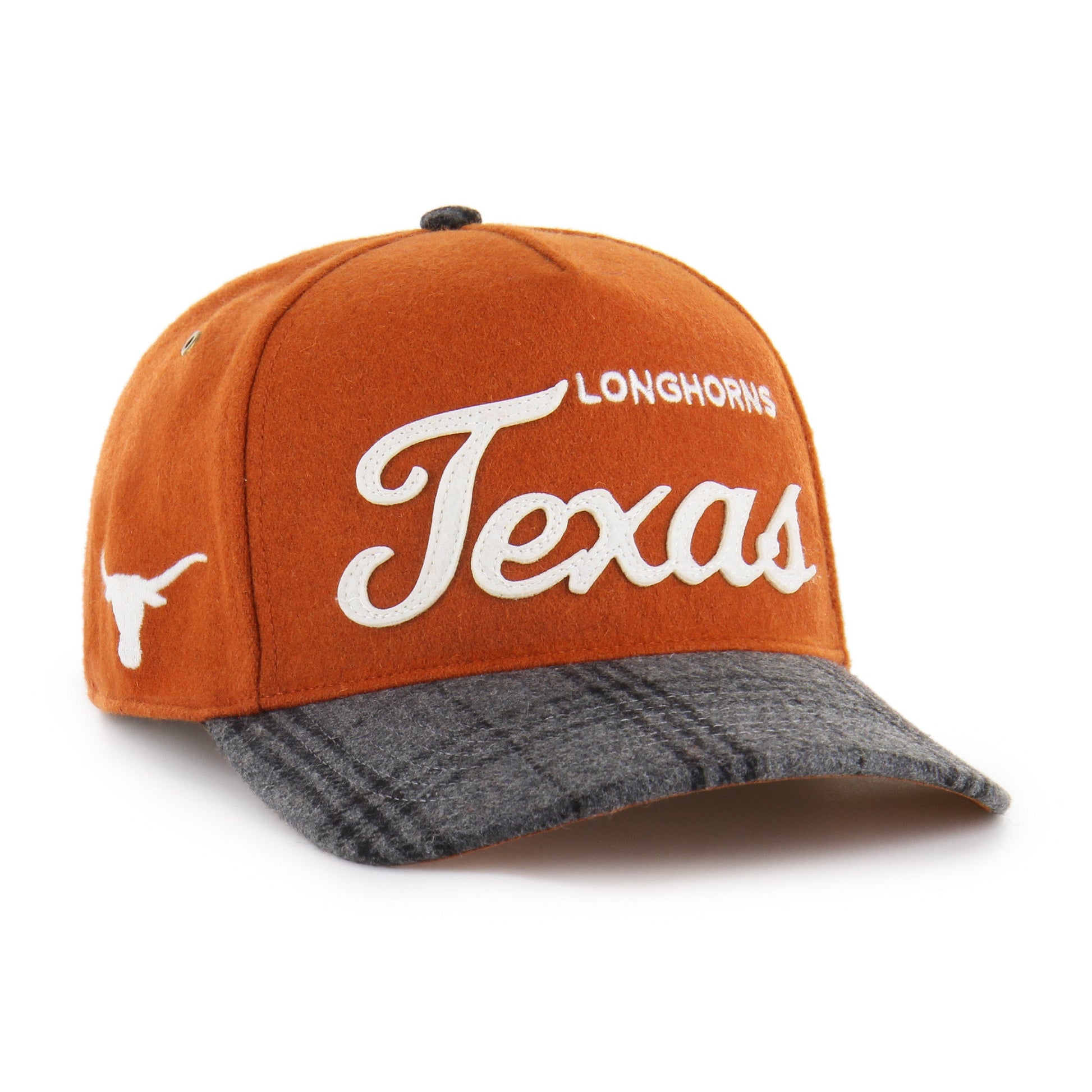 TEXAS LONGHORNS WINDOWPANE PLAID '47 HITCH RF RELAXED FIT BURNT ORANGE