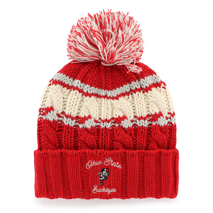 OHIO STATE BUCKEYES VINTAGE EMMA '47 CUFF KNIT WOMENS RED