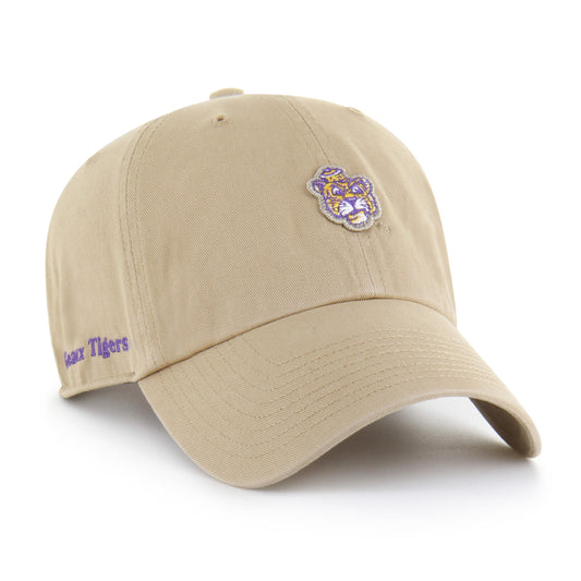 LOUISIANA STATE TIGERS LSU VIN MICRO PATCH 47 CLEAN UP KHAKI