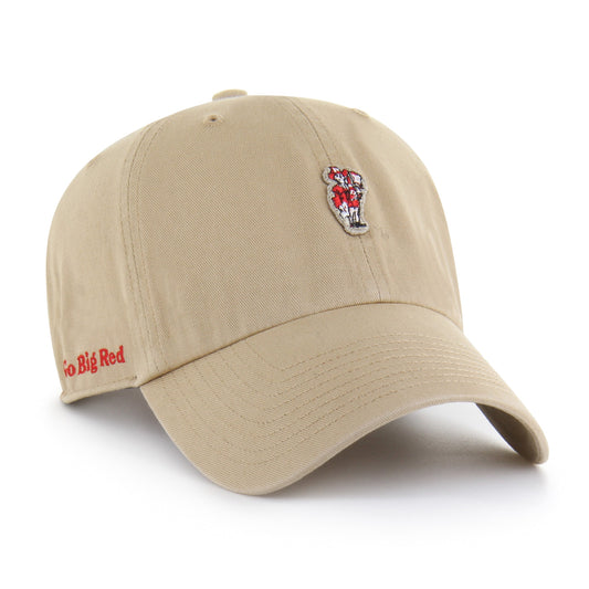 NEBRASKA CORNHUSKERS VINTAGE MICRO PATCH '47 CLEAN UP KHAKI
