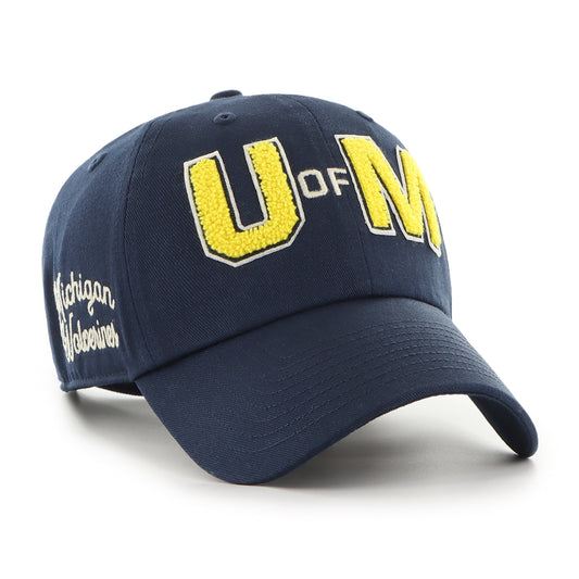 MICHIGAN WOLVERINES VINTAGE ZOEY '47 CLEAN UP WOMENS NAVY