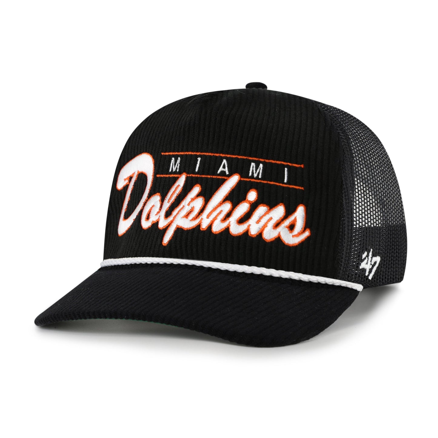 MIAMI DOLPHINS DOUBLE HEADER MESH '47 HITCH RF RELAXED FIT BLACK