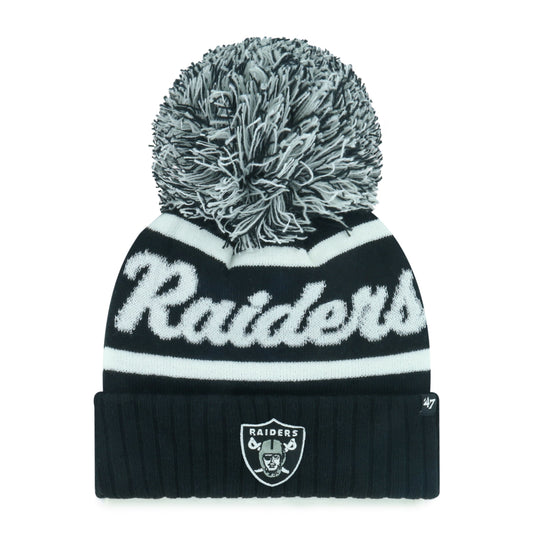 LAS VEGAS RAIDERS SPIRITED '47 CUFF KNIT WOMENS BLACK